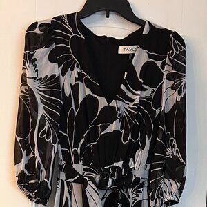 Long, Chic Black and White Dress